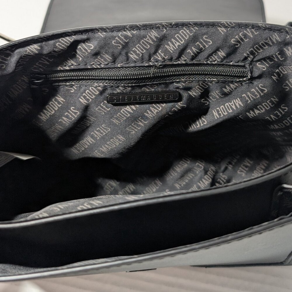 Steve Madden - leather black small purse with removable strap - New - Picture 8 of 12
